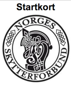 Startkort Norges skytterforbund 2017.